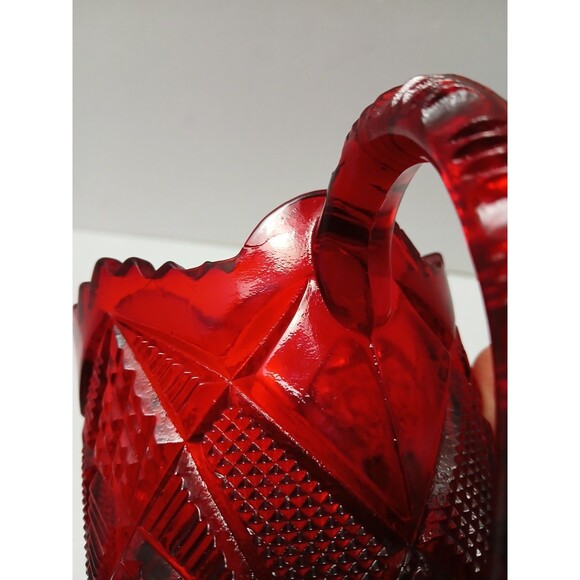 Vintage Westmoreland Ruby Red Amberina Glass 6" Pitcher Glows! - Picture 6 of 15